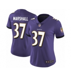 Women's Baltimore Ravens #37 Iman Marshall Purple Team Color Vapor Untouchable Limited Player Football Jersey