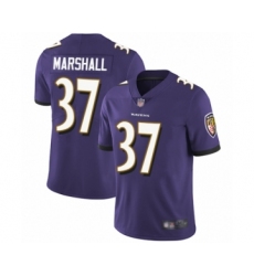 Youth Baltimore Ravens #37 Iman Marshall Purple Team Color Vapor Untouchable Limited Player Football Jersey