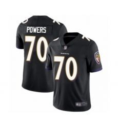 Men's Baltimore Ravens #70 Ben Powers Black Alternate Vapor Untouchable Limited Player Football Jersey