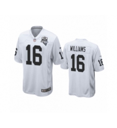 Men's Oakland Raiders #16 Tyrell Williams White 2020 Inaugural Season Game Jersey