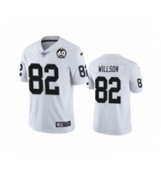 Youth Oakland Raiders #82 Luke Willson White 60th Anniversary Vapor Untouchable Limited Player 100th Season Football Jersey