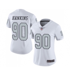 Women's Oakland Raiders #90 Johnathan Hankins Limited White Rush Vapor Untouchable Football Jersey