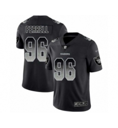 Men's Oakland Raiders #96 Clelin Ferrell Black Smoke Fashion Limited Football Jersey