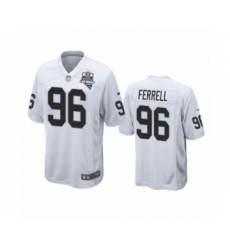 Men's Oakland Raiders #96 Clelin Ferrell White 2020 Inaugural Season Game Jersey