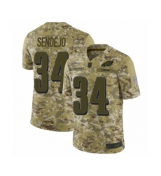 Men's Philadelphia Eagles #34 Andrew Sendejo Limited Camo 2018 Salute to Service Football Jersey