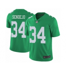 Men's Philadelphia Eagles #34 Andrew Sendejo Limited Green Rush Vapor Untouchable Football Jersey