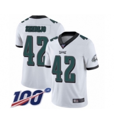 Men's Philadelphia Eagles #42 Andrew Sendejo White Vapor Untouchable Limited Player 100th Season Football Jersey