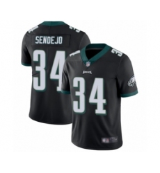 Youth Philadelphia Eagles #34 Andrew Sendejo Black Alternate Vapor Untouchable Limited Player Football Jersey
