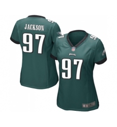 Women's Philadelphia Eagles #97 Malik Jackson Game Midnight Green Team Color Football Jersey