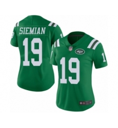 Women's New York Jets #19 Trevor Siemian Limited Green Rush Vapor Untouchable Football Jersey