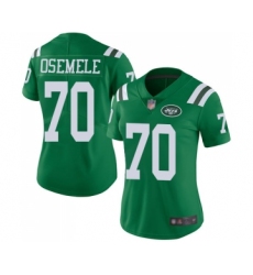Women's New York Jets #70 Kelechi Osemele Limited Green Rush Vapor Untouchable Football Jersey