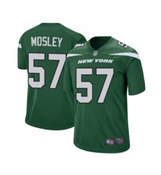 Men's New York Jets #57 C.J. Mosley Game Green Team Color Football Jersey