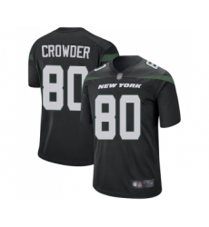 Men's New York Jets #80 Jamison Crowder Game Black Alternate Football Jersey