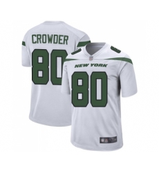 Men's New York Jets #80 Jamison Crowder Game White Football Jersey