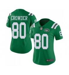 Women's New York Jets #80 Jamison Crowder Limited Green Rush Vapor Untouchable Football Jersey