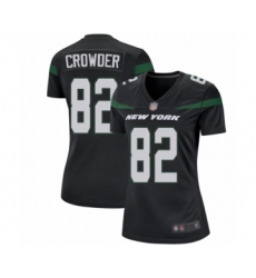 Women's New York Jets #82 Jamison Crowder Game Black Alternate Football Jersey