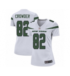 Women's New York Jets #82 Jamison Crowder Game White Football Jersey