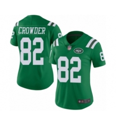 Women's New York Jets #82 Jamison Crowder Limited Green Rush Vapor Untouchable Football Jersey