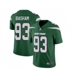 Men's New York Jets #93 Tarell Basham Green Team Color Vapor Untouchable Limited Player Football Jersey