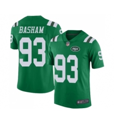 Men's New York Jets #93 Tarell Basham Limited Green Rush Vapor Untouchable Football Jersey