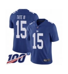 Men's New York Giants #15 Golden Tate III Royal Blue Team Color Vapor Untouchable Limited Player 100th Season Football Jersey