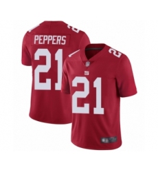 Men's New York Giants #21 Jabrill Peppers Red Alternate Vapor Untouchable Limited Player Football Jersey