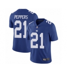 Men's New York Giants #21 Jabrill Peppers Royal Blue Team Color Vapor Untouchable Limited Player Football Jersey