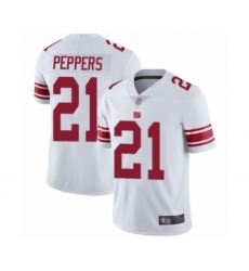 Men's New York Giants #21 Jabrill Peppers White Vapor Untouchable Limited Player Football Jersey
