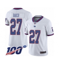Men's New York Giants #27 Deandre Baker Limited White Rush Vapor Untouchable 100th Season Football Jersey