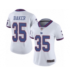 Women's New York Giants #35 Deandre Baker Limited White Rush Vapor Untouchable Football Jersey