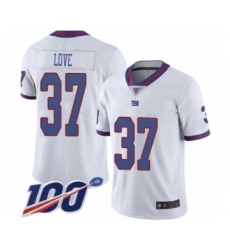 Men's New York Giants #37 Julian Love Limited White Rush Vapor Untouchable 100th Season Football Jersey