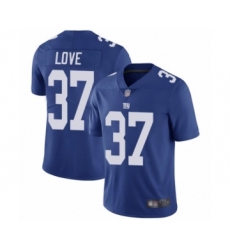 Men's New York Giants #37 Julian Love Royal Blue Team Color Vapor Untouchable Limited Player Football Jersey