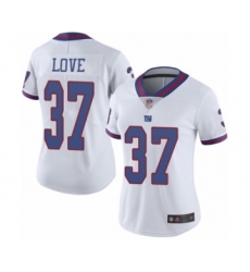 Women's New York Giants #37 Julian Love Limited White Rush Vapor Untouchable Football Jersey