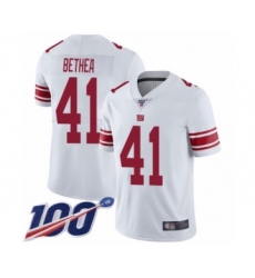 Men's New York Giants #41 Antoine Bethea White Vapor Untouchable Limited Player 100th Season Football Jersey