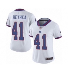 Women's New York Giants #41 Antoine Bethea Limited White Rush Vapor Untouchable Football Jersey