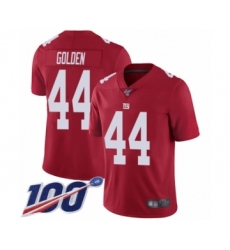 Men's New York Giants #44 Markus Golden Red Limited Red Inverted Legend 100th Season Football Jersey