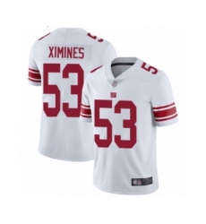 Men's New York Giants #53 Oshane Ximines White Vapor Untouchable Limited Player Football Jersey