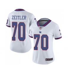 Women's New York Giants #70 Kevin Zeitler Limited White Rush Vapor Untouchable Football Jersey