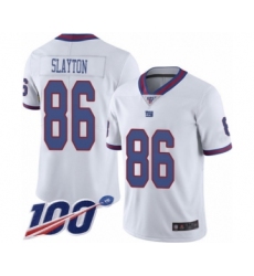 Men's New York Giants #86 Darius Slayton Limited White Rush Vapor Untouchable 100th Season Football Jersey