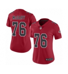 Women's Atlanta Falcons #76 Kaleb McGary Limited Red Rush Vapor Untouchable Football Jersey