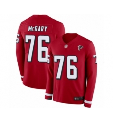 Youth Atlanta Falcons #76 Kaleb McGary Limited Red Therma Long Sleeve Football Jersey