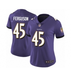 Women's Baltimore Ravens #45 Jaylon Ferguson Purple Team Color Vapor Untouchable Limited Player Football Jersey