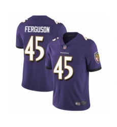 Youth Baltimore Ravens #45 Jaylon Ferguson Purple Team Color Vapor Untouchable Limited Player Football Jersey