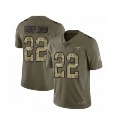 Youth New Orleans Saints #22 Chauncey Gardner-Johnson Limited Olive Camo 2017 Salute to Service Football Jersey
