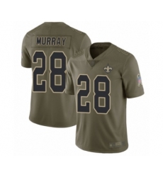 Men's New Orleans Saints #28 Latavius Murray Limited Olive 2017 Salute to Service Football Jersey