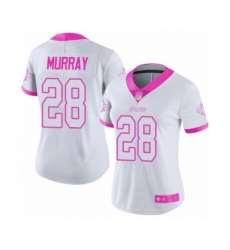 Women's New Orleans Saints #28 Latavius Murray Limited White Pink Rush Fashion Football Jersey