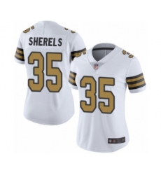 Women's New Orleans Saints #35 Marcus Sherels Limited White Rush Vapor Untouchable Football Jersey