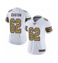 Women's New Orleans Saints #62 Nick Easton Limited White Rush Vapor Untouchable Football Jersey