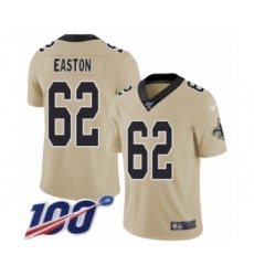 Youth New Orleans Saints #62 Nick Easton Limited Gold Inverted Legend 100th Season Football Jersey