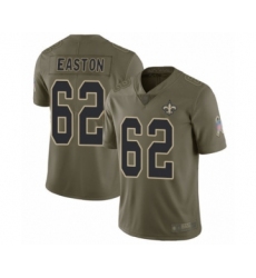 Youth New Orleans Saints #62 Nick Easton Limited Olive 2017 Salute to Service Football Jersey